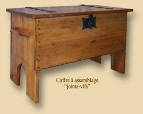 Coffre assemblage  "joints-vifs"